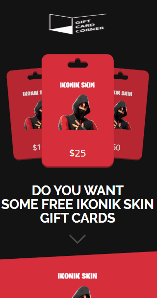 Free Ikonik Skin Fortnite Ikonik Skin Code Gift Card Corner