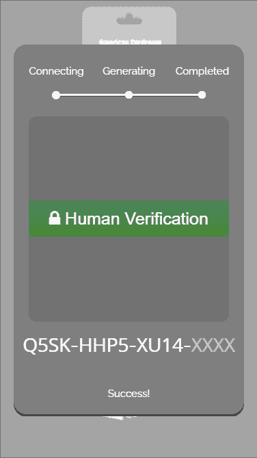 Part to verify to get the complete Americas Cardroom voucher code.