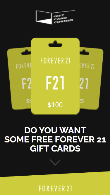 Forever 21 Gift Card Generator.