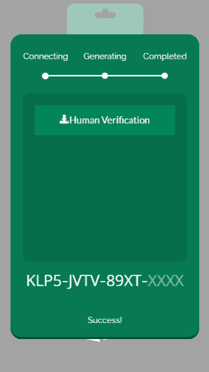 Part of verification for Papa John's gift card.